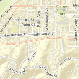 Olga California Street Map