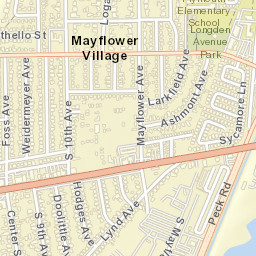 Mayflower Village California Street Map