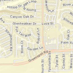 East Highlands California Street Map