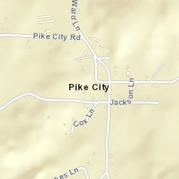 Pike City Arkansas Street Map