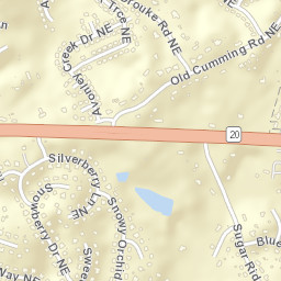 701-799 Cumming Highway Northeast Buford GA Street Map