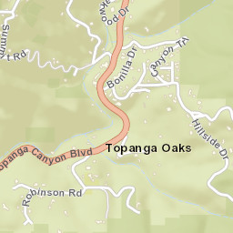 Topanga Oaks California Street Map