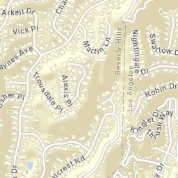 Trousdale Estates California Street Map