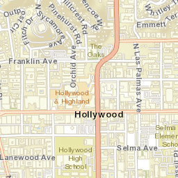 6915 Hollywood Boulevard, Los Angeles, CA Street Map