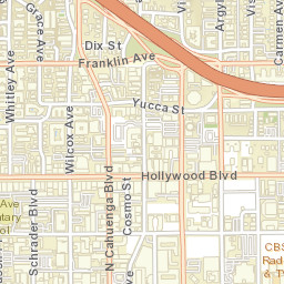 Whitley Heights California Street Map