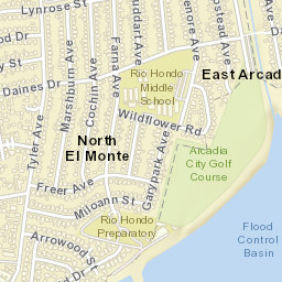 North El Monte California Street Map