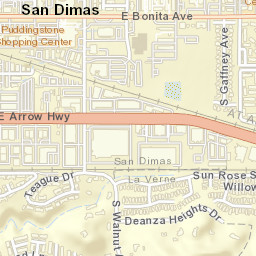 San Dimas California Street Map