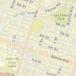 La Verne California Street Map