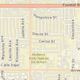 Rancho Cucamonga, California Street Map