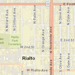 Rialto California Street Map