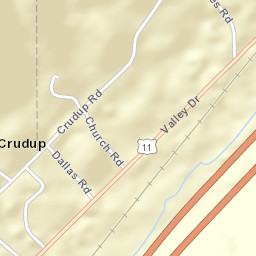 Crudup Alabama Street Map