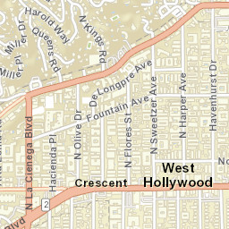 Crescent California Street Map