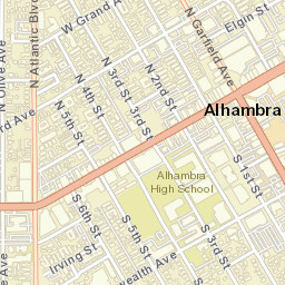 Alhambra California Street Map