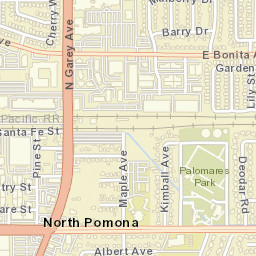 North Pomona California Street Map