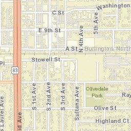 Upland California Street Map