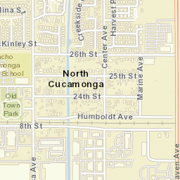 North Cucamonga California Street Map