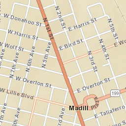 201-299 East Harris Street, Madill, OK 73446 Street Map