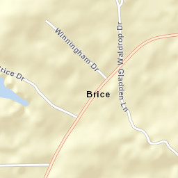 Brice Alabama Street Map