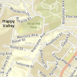 Rose Hill California Street Map
