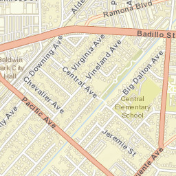Baldwin Park California Street Map