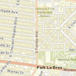 722-748 South Fairfax Avenue Los Angeles Street Map