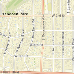 Hancock Park California Street Map