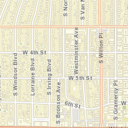 Windsor Square California Street Map