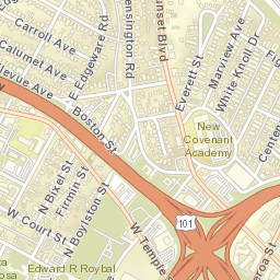 Angelino Heights California Street Map