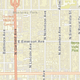 Monterey Park California Street Map