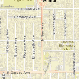 Wilmar California Street Map