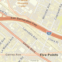 El Monte, California Street Map