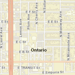 Ontario, California Street Map