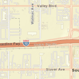 South Fontana California Street Map