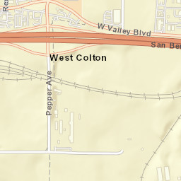 West Colton California Street Map
