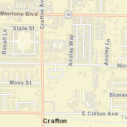 Crafton California Street Map