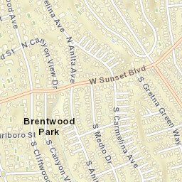 Brentwood Park California Street Map