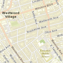 Westwood Village California Street Map