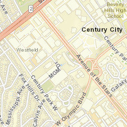 Century City California Street Map