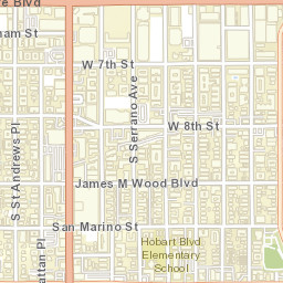 3451-3599 James M Wood Boulevard, Los  Street Map