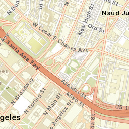 202 North Hill Street Los Angeles CA Street Map