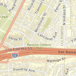 Ramona Gardens California Street Map
