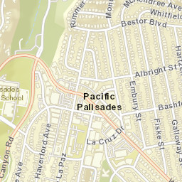 Pacific Palisades California Street Map