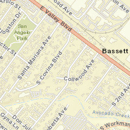 Bassett California Street Map