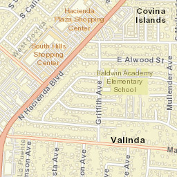 Valinda California Street Map