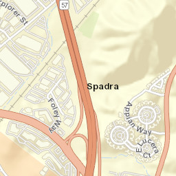 Spadra California Street Map