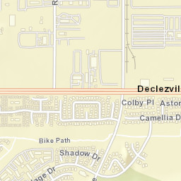 Declezville California Street Map