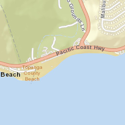 Topanga Beach California Street Map