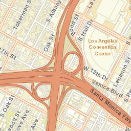 Bond Street & Interstate 110 & L.A. Live Way Los Ange Street Map