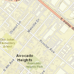 Avocado Heights California Street Map