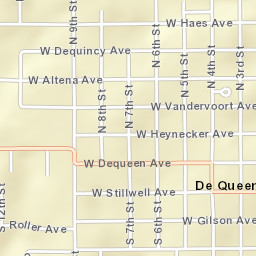 De Queen Arkansas Street Map
